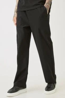 Tall Elasticated Lightweight Technical Stretch Relaxed Fit Trousers | BoohooMAN UK