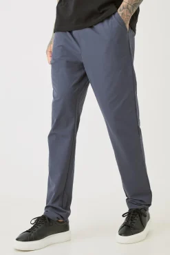 Tall Elasticated Lightweight Technical Stretch Slim Fit Trousers | BoohooMAN UK