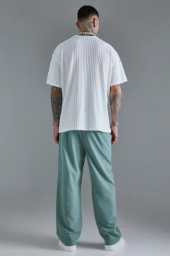 Tall Elasticated Waist Lightweight Technical Stretch Relaxed Trouser | BoohooMAN UK