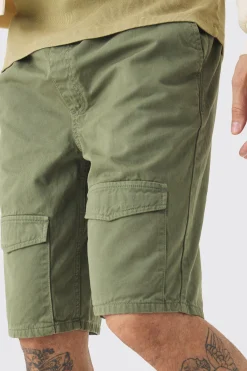 Tall Elasticated Waist Relaxed Bungee Cord Shorts | BoohooMAN UK
