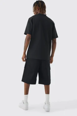 Tall Elasticated Waistband Smart Pocket Jort | BoohooMAN UK