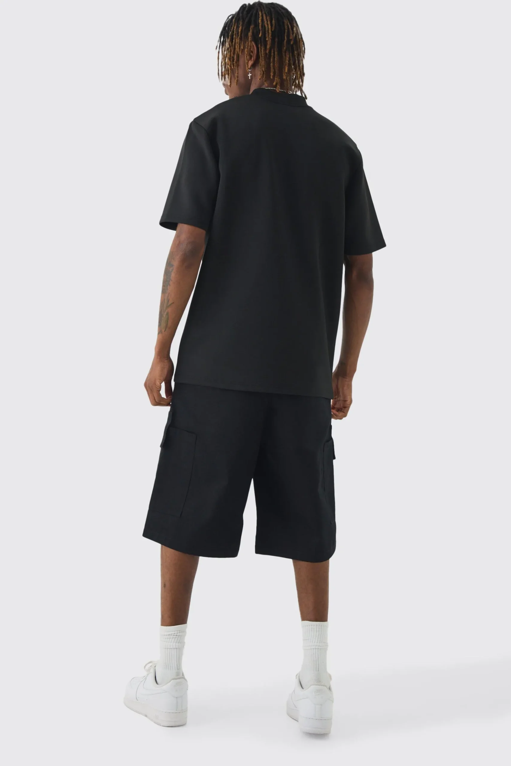 Tall Elasticated Waistband Smart Pocket Jort | BoohooMAN UK