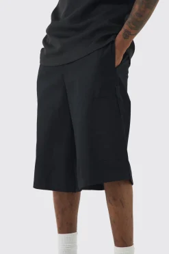 Tall Elasticated Waistband Smart Pocket Jort | BoohooMAN UK