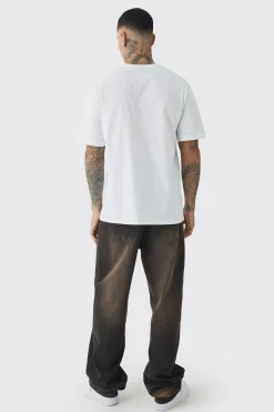 Tall Embroidered Evil Teddy T-Shirt | BoohooMAN UK