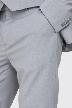 Tall Essential Slim Fit Suit Trouser In Grey | BoohooMAN UK