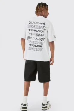 Tall Extended Neck Official Man Back Print Tour T-shirt | BoohooMAN UK