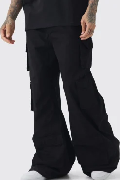 Tall Extreme Baggy Rigid Multi Cargo Pocket Trousers | BoohooMAN UK