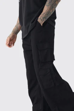 Tall Extreme Baggy Rigid Multi Cargo Pocket Trousers | BoohooMAN UK