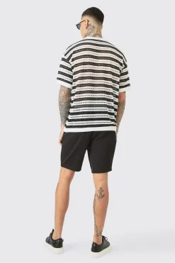 Tall Fixed Waist Black Skinny Fit Chino Shorts | BoohooMAN UK