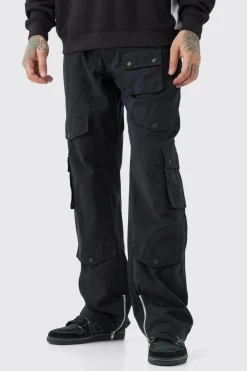Tall Fixed Waist Relaxed Fit Cargo Trouser | BoohooMAN UK