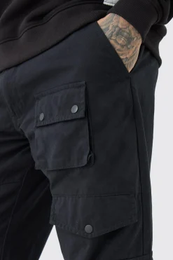 Tall Fixed Waist Relaxed Fit Cargo Trouser | BoohooMAN UK