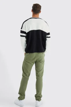Tall Fixed Waist Slim Chino Trouser | BoohooMAN UK
