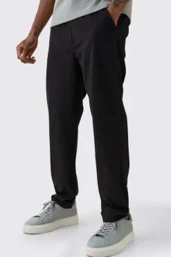 Tall Fixed Waist Slim Cropped Chino Trouser | BoohooMAN UK