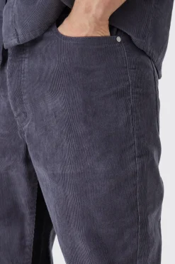 Tall Fixed Waist Slim Flare Gusset Cord Trouser | BoohooMAN UK