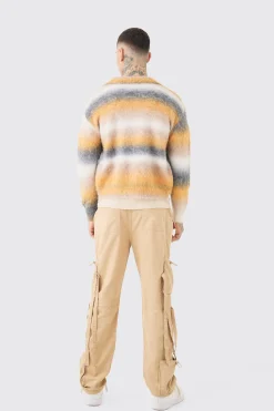 Tall Fixed Waist Washed Twill Multi Cargo Trouser | BoohooMAN UK