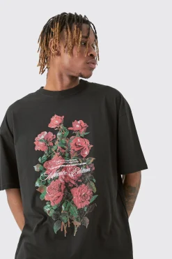 Tall Floral Graphic T-shirt | BoohooMAN UK
