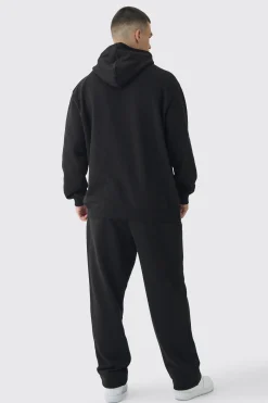Tall Gothic Cross Embroidered Hooded Tracksuit | BoohooMAN UK