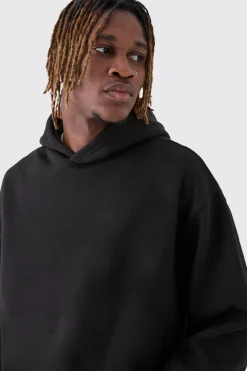 Tall Homme Spliced Floral Graphic Oversized Hoodie | BoohooMAN UK