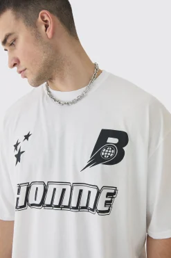 Tall Homme Star Print Graphic T-Shirt | BoohooMAN UK