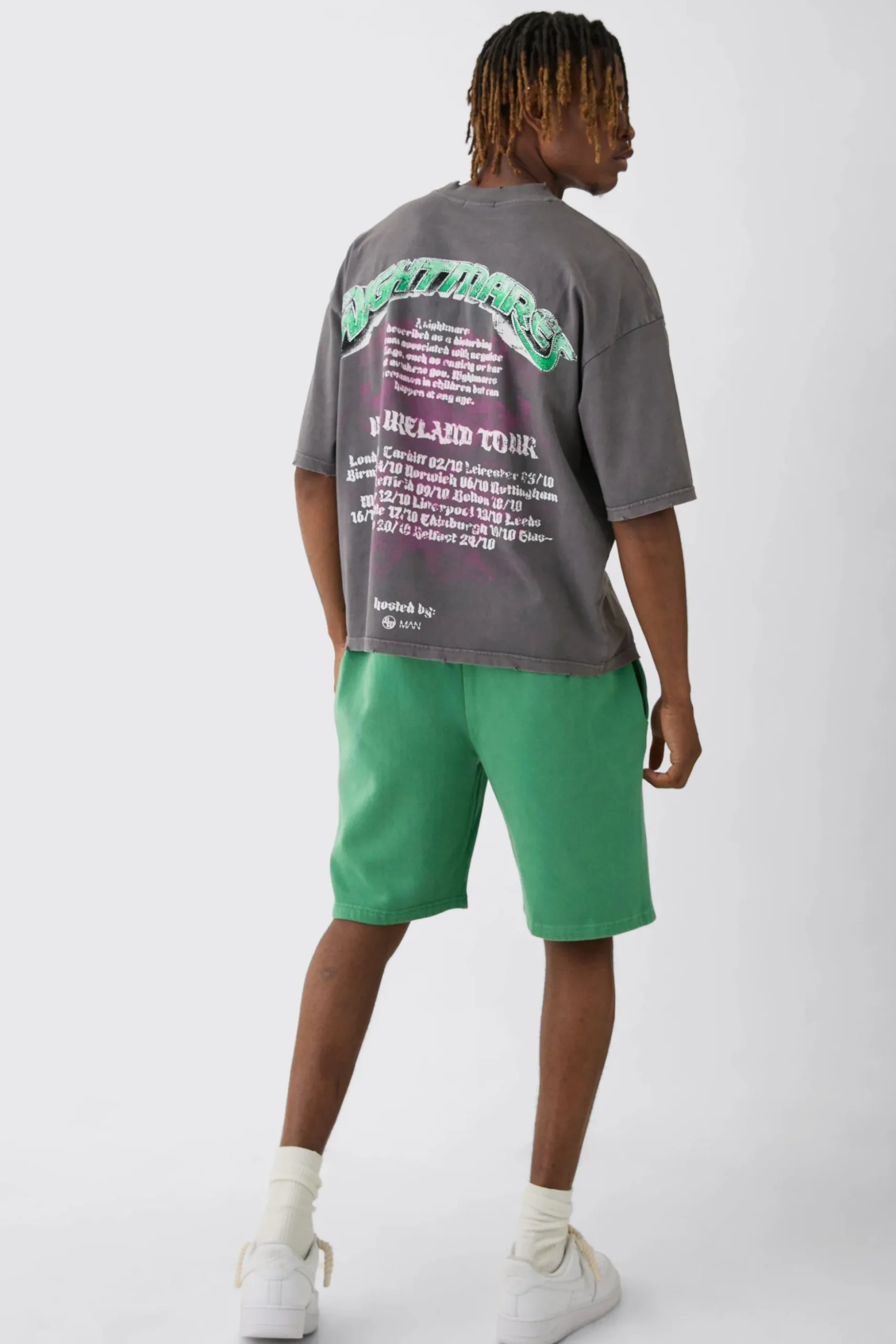 Tall Homme Turbo Shorts In Green | BoohooMAN UK