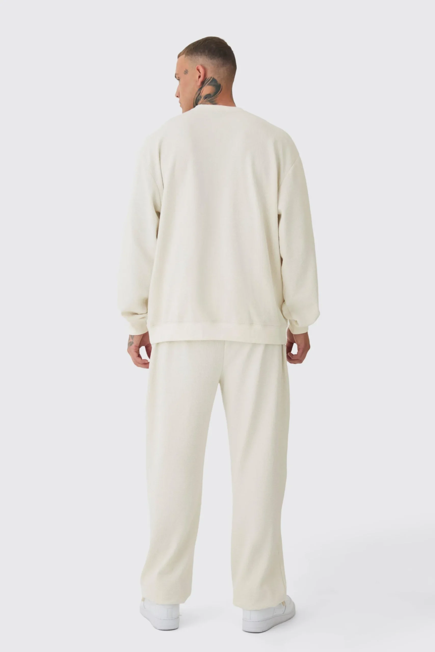 Tall Jacquard Knit Sweat | BoohooMAN UK
