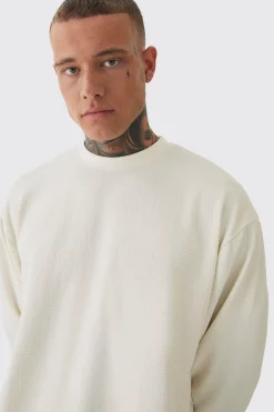 Tall Jacquard Knit Sweat | BoohooMAN UK