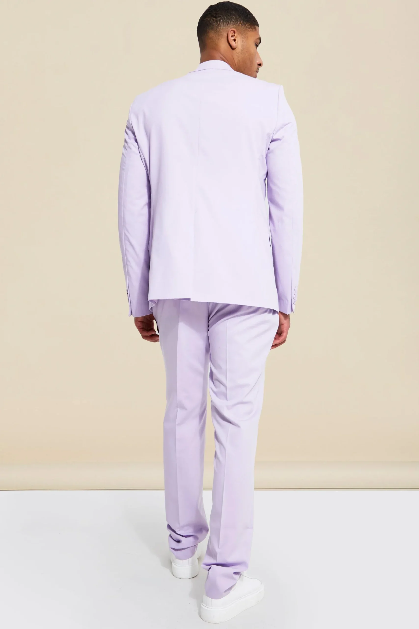 Tall Lilac Slim Single Breasted Suit | BoohooMAN UK