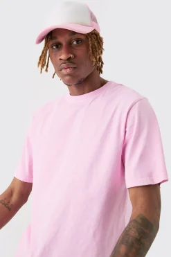 Tall Limited Edition Floral Graphic Backprint T-shirt In Pink | BoohooMAN UK