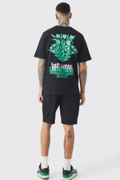 Tall Limited Edition Floral Print T-shirt | BoohooMAN UK