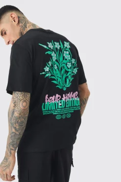 Tall Limited Edition Floral Print T-shirt | BoohooMAN UK