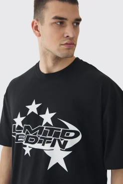 Tall Limited Edition Star Print Graphic T-Shirt | BoohooMAN UK