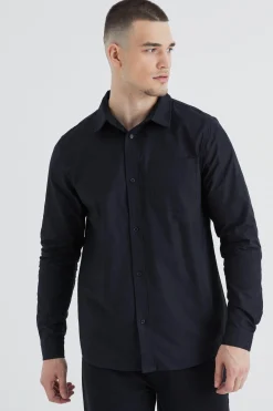 Tall Long Sleeve Oxford Shirt | BoohooMAN UK