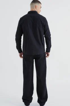 Tall Long Sleeve Oxford Shirt | BoohooMAN UK