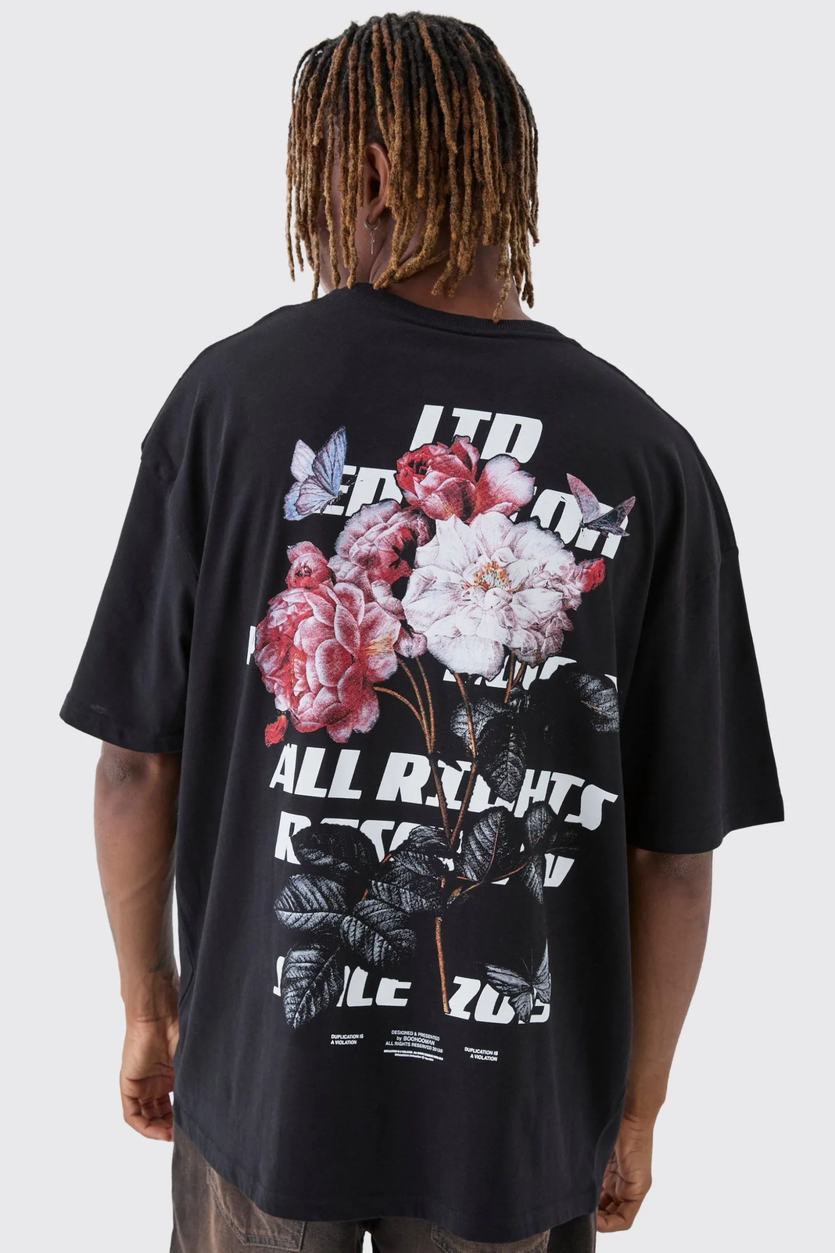 Tall LTD Edition Floral Printed T-Shirt | BoohooMAN UK