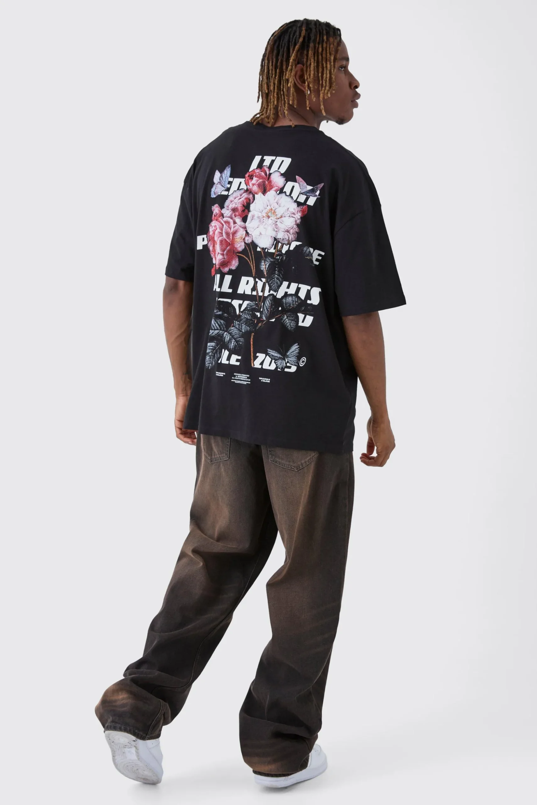 Tall LTD Edition Floral Printed T-Shirt | BoohooMAN UK