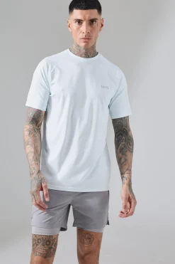Tall Man Active Camo Raglan Performance T-shirt | BoohooMAN UK