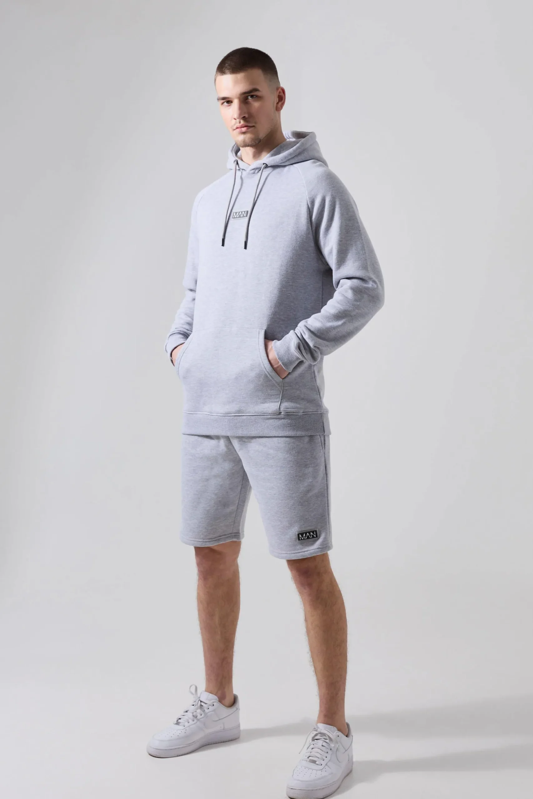 Tall Man Active Gym Regular Fit Training Hoodie & Short Set | BoohooMAN UK