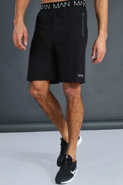 Tall Man Active Gym Zip Pocket Regular Fit 9inch Shorts | BoohooMAN UK