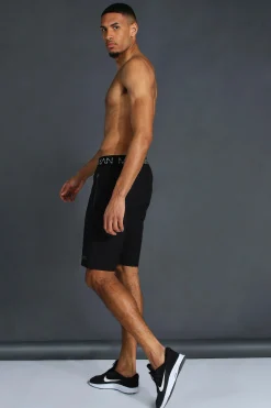 Tall Man Active Gym Zip Pocket Regular Fit 9inch Shorts | BoohooMAN UK