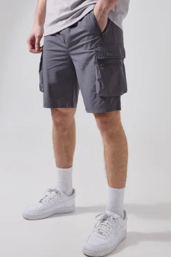 Tall Man Active Lightweight Regular Fit 5inch Cargo Shorts | BoohooMAN UK