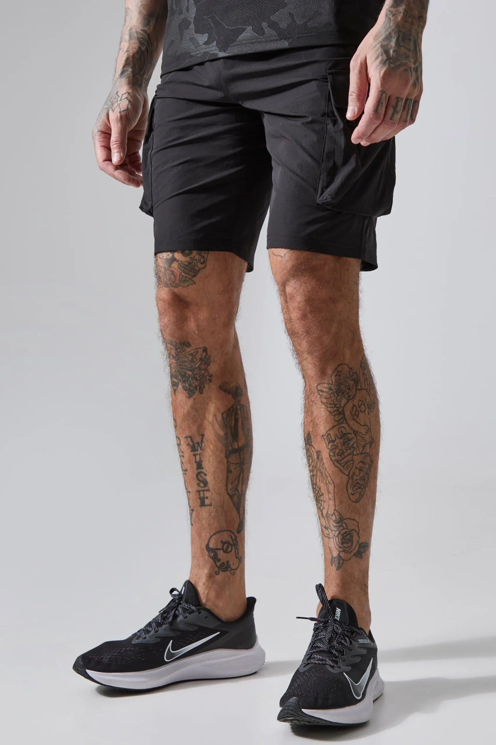 Tall Man Active Lightweight Cargo Shorts | BoohooMAN UK