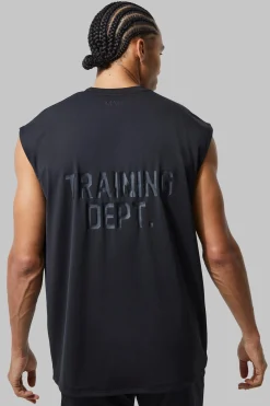 Tall Man Active Training Dept Oversized Tank | BoohooMAN UK