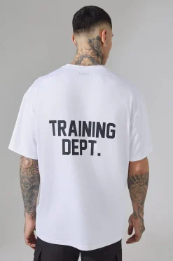Tall Man Active Training Dept Performance Oversized T-Shirt | BoohooMAN UK