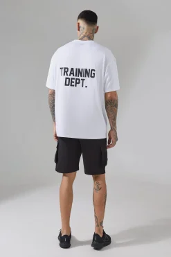 Tall Man Active Training Dept Performance Oversized T-Shirt | BoohooMAN UK