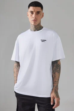 Tall Man Active Training Dept Performance Oversized T-Shirt | BoohooMAN UK