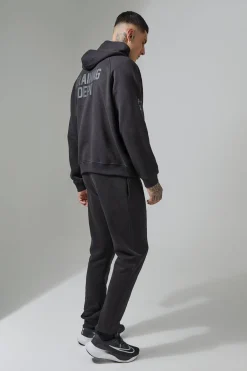 Tall Man Active Training Dept Boxy Hoodie & Slim Jogger Tracksuit | BoohooMAN UK
