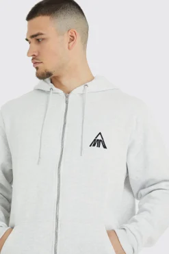 Tall Man Core Zip Through Hoodie | BoohooMAN UK