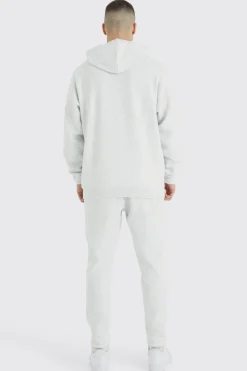 Tall Man Core Zip Through Hoodie | BoohooMAN UK