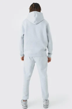 Tall Man Dash Over The Head Hoodie In Grey Marl | BoohooMAN UK
