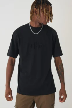 Tall Man Diamond Debossed T-shirt | BoohooMAN UK